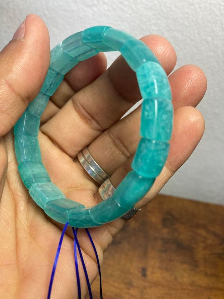 Pulsera Amazonita Natural con hilo elástico