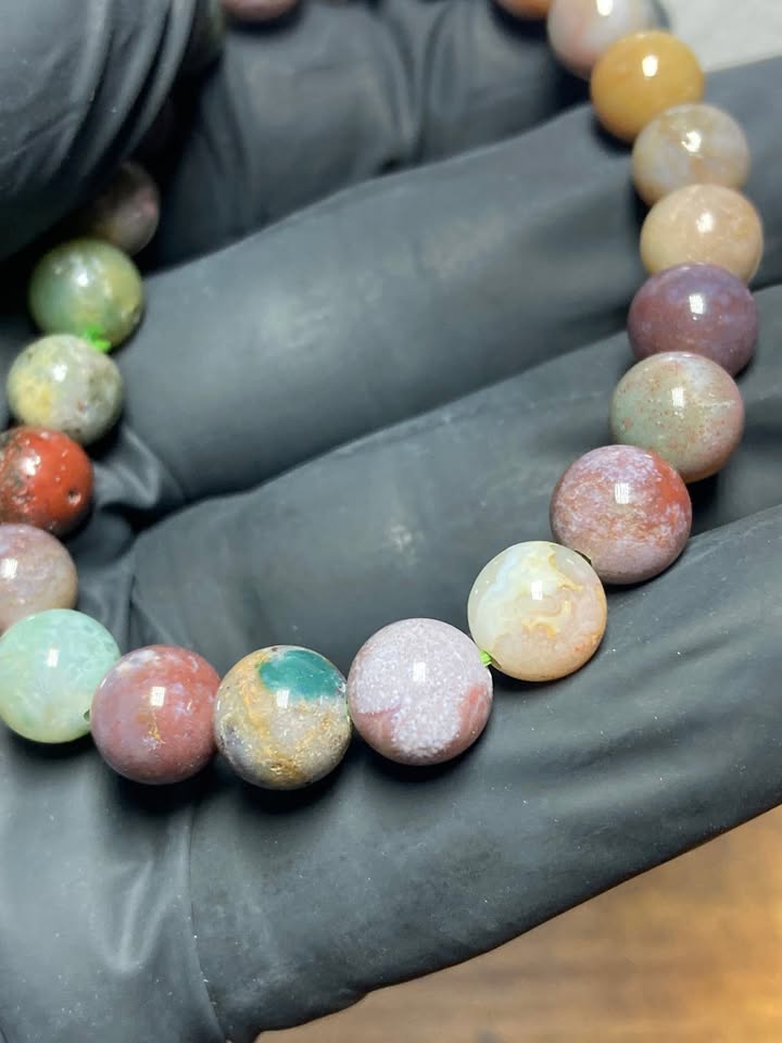Pulsera Ágata India 8mm (Hilo elástico)