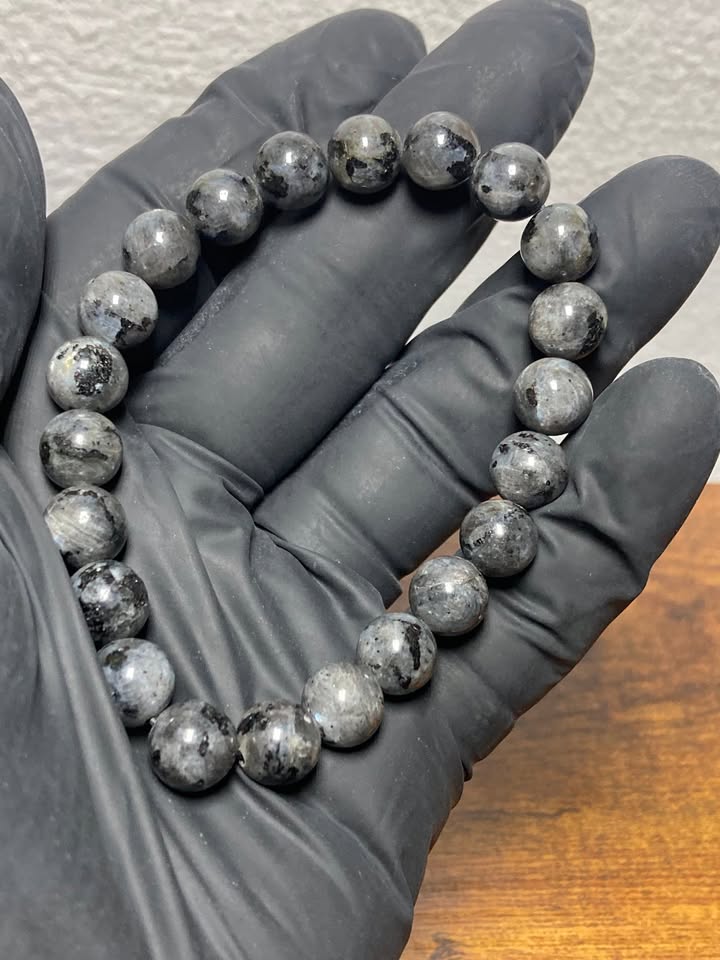 Pulsera Larvikita 8mm (Hilo elástico)