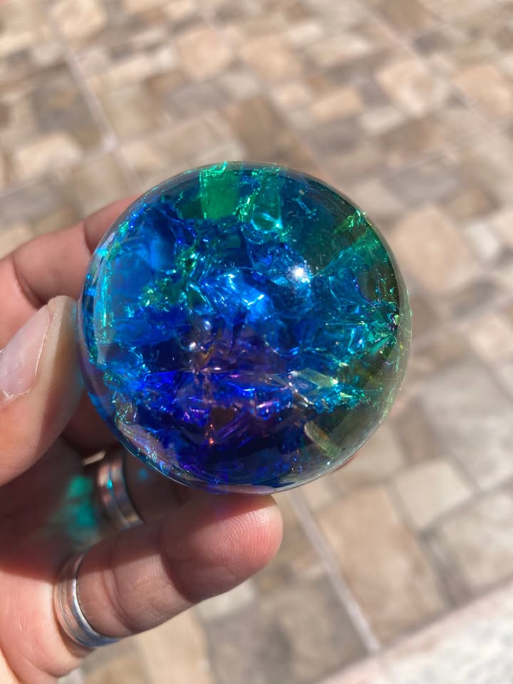 Esfera de Cuarzo Craquelado Arcoíris 🌈